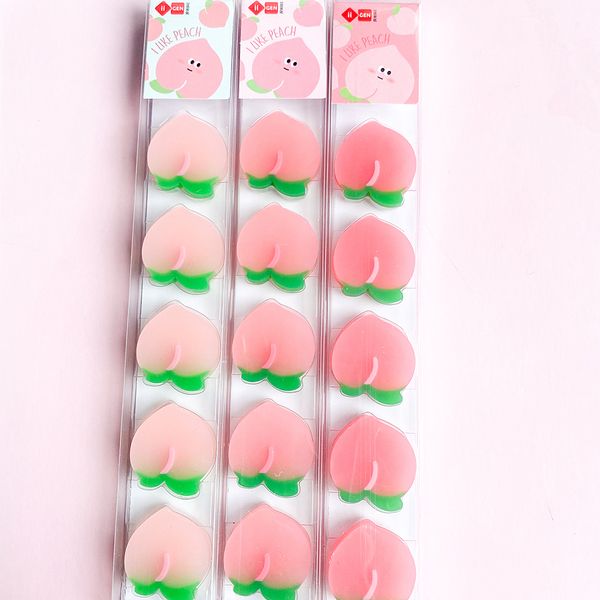 5pcs niedliche Kid Stationy Eraser Kids Kawaii Blumenpfirsich Bleistift Eraser Eraser Stationerie Lieferungen Obstgummi -Accessoires Geschenk