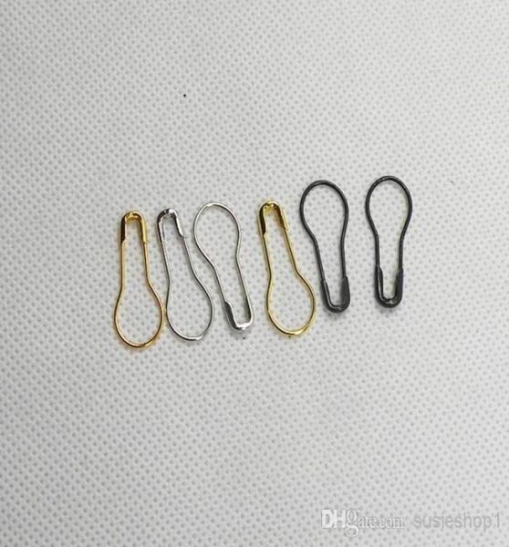 1000 PCs Bulbo Gourd Pearshaped Brass Safety Pins Black Silver Gold Bronze Color3868703