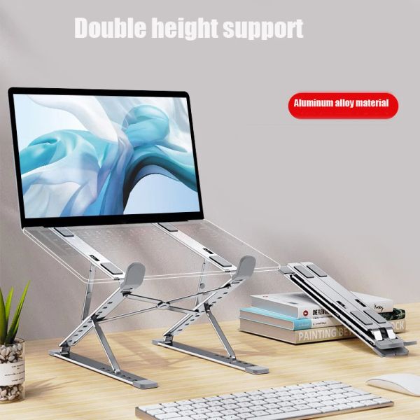 Stand neuer Standhalter Laptop Stand für Schreibtisch Aluminium Support Tragbare Lap -Top -Basis -Faltungshalterung für Computer PC MacBook Pro