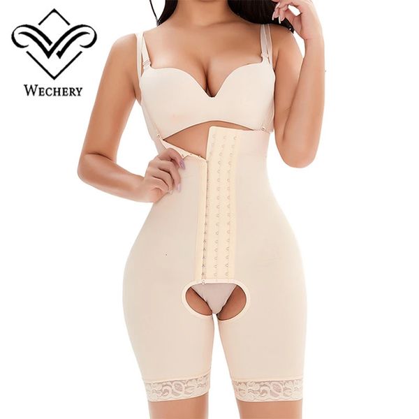 Faja fêmea de roupas íntimas fêmeas de barriga de barriga Modelagem da cintura Plus Panties Shaper Bodys Mulher Bodysuit High Compressão 240407