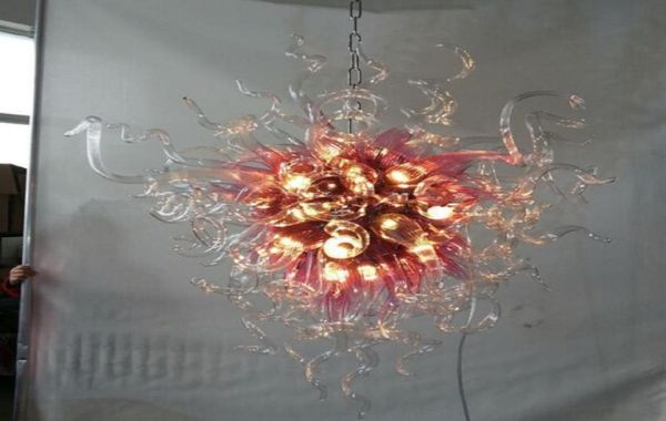 Hochzeitsdekoration Lampe handgefertigt geblasen Murano Glass LED Kronleuchter moderner Art -Deco Rose Italien Entworfen hübsche Kronleuchter in China 7795671 hergestellt