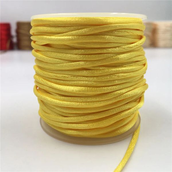 2 мм 30meters/Roll Rathet Satin Berd Нити китайский узел Macrame Bracelet Brawlet Prouded String Diy Tassels Beading Ride