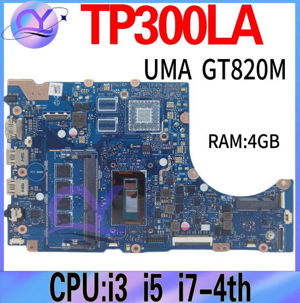 Motherboard TP300LA -Mainboard für ASUS TP300L TP300LD TP300LJ Q302L Q302LA Laptop Motherboard I3 I5 I74TH 4G UMA GT820M 100%Arbeit