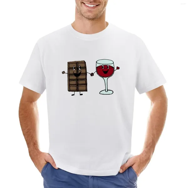 Herren Polos Schokolade und Wein T-Shirt Cende tierische Prinfor Jungen Kawaii Kleidung übergroße T-Shirt-Männer
