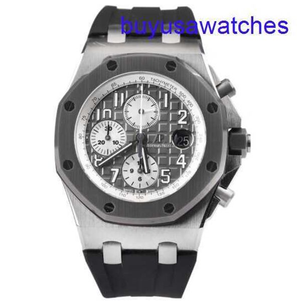 AP -Bewegung Handgelenk Watch Oak Tree Offshore 26470IO Zement graue Farbfarbe 42 -mm -Einzelstock