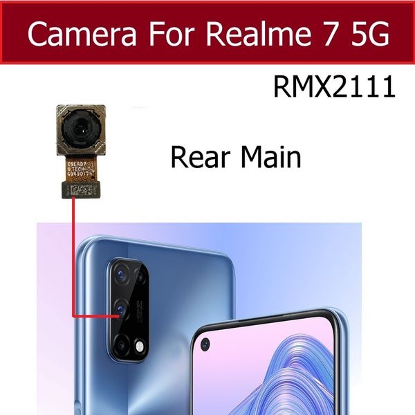 Oppo Realme 7 Pro 7 5G Mini Ön Küçük Yüz Yüzey Ana Kamera Esnek Kablo Reapir Yedek Parçalar için Arka Ön Kamera Modülü