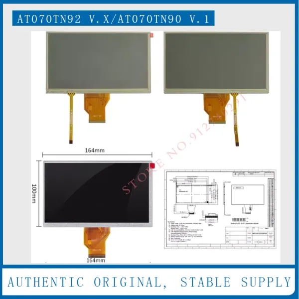 Panels AT070TN92 V.x für Innolux Original 7 Zoll AT070TN90 V.1 7DD+1 2000093800 LCD Display BOLDSCHIMM 800*480 50 PIN RGB -Schnittstelle