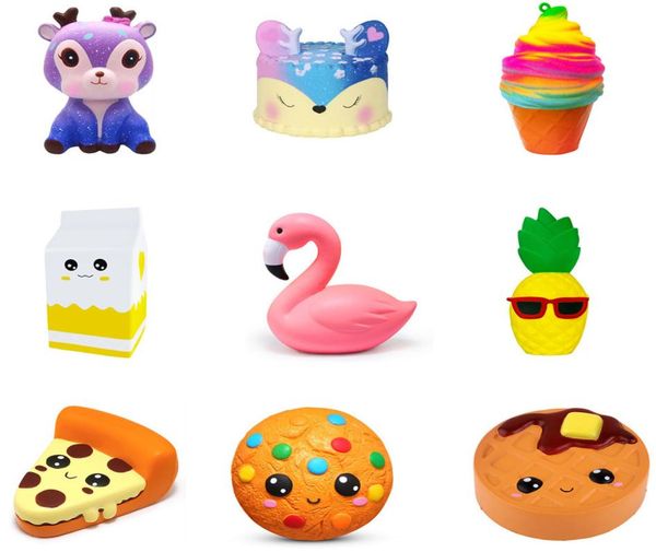 Squishies Spielzeug Kawaii Kuchenhirschtierpanda langsam aufsteigender Stressabbau Squeeze Spielzeug für Kinder senden Random8123821