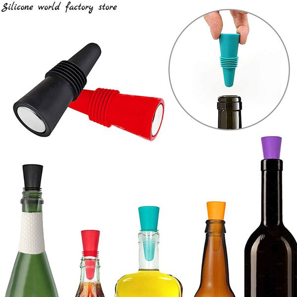 Silicone World Silicone VINE TERCO BEVERA POTRAGIO PROFITTA DI FACE BOTTIGLIE BOTTIGLIE SAILER STOPPERS VINO STANTE STOPER RIUSIBILE