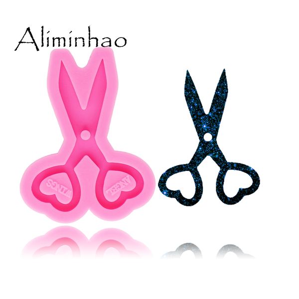 Dy0263 Mini forbici lucenti a forma di stampo stampo stampo silicone dignibo