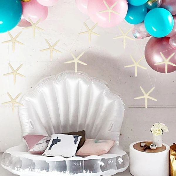 Ocean Party Carte SeaShell Starfish Garlands Garlands Mermaid Summer Tema Feste per feste di compleanno DEORTI