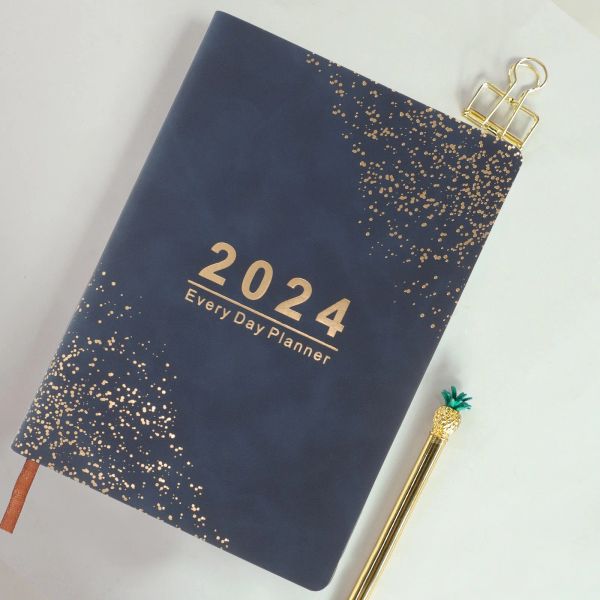 Notebooks Kalender 2024 Agenda Book Office Note Pads Notebook Verwenden Sie Papier Daily Planer undatiert