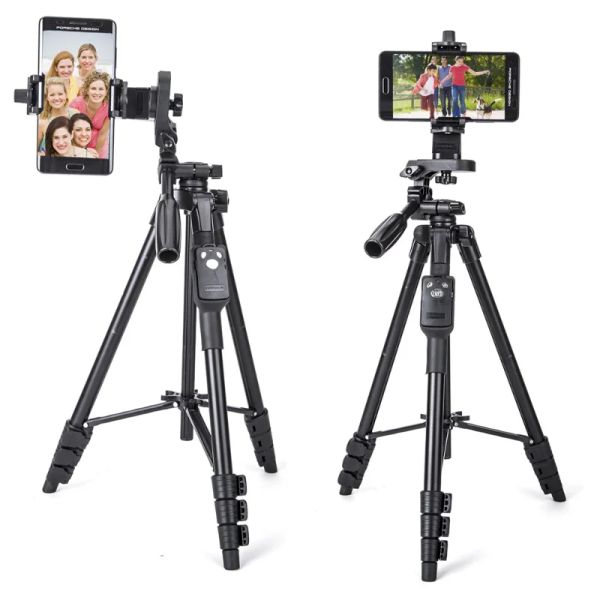 Monopods Yunteng 5218 VCT5218RM Câmera Tripod Selfportrait monopod Bluetooth Remote Control Selfie Telefone Clipe