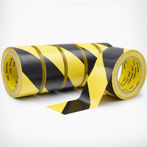 PVC SICUREZZA AVVERTENZA NASCHIO ORBASSO PIANO zebra marcatura nastro nero giallo impermeabile resistenza all'usura impermeabile forte viscosità 33m