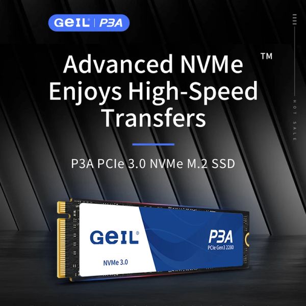 Приводы GEIL SSD M2 250 ГБ 500 ГБ P3A 1T 2T 4TB Внутренний твердотельный привод M.2 NVME 1.4 Протокол PCIE GEN 3X4 2280 для рабочего стола для ноутбука