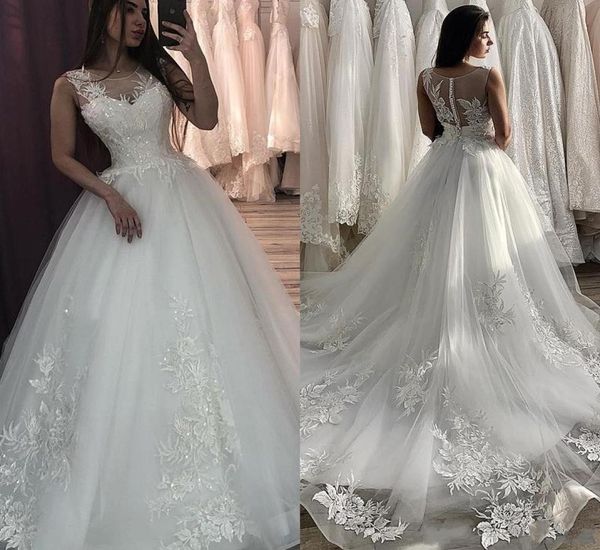 Новые дешевые современные арабские пухлые свадебные платье