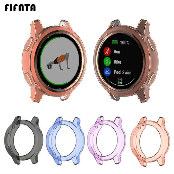FIFATA TPU CASE Protector Frame для Garmin Vivoactive 4 / 4S Smart Watch для Vivoactive 4S / 4 Screen Copact Cover Shell
