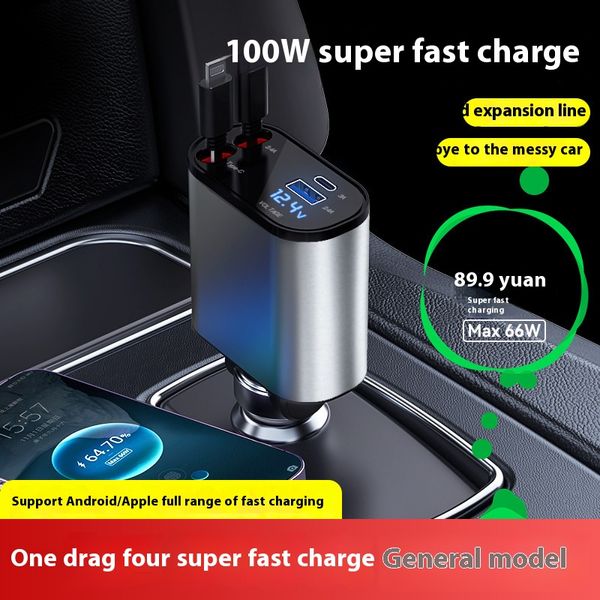Carregador de carro carregamento rápido USB tipo C Fast Charge PD QC3.0 para iPhone Samsung Xiaomi Car Chargers Adaptador