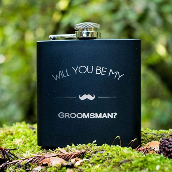 Sarai il mio Groomsman Best Man Flask Wedding Engagement Wedding Bachelor Party Bridal Shower Groom per essere una proposta regalo presente