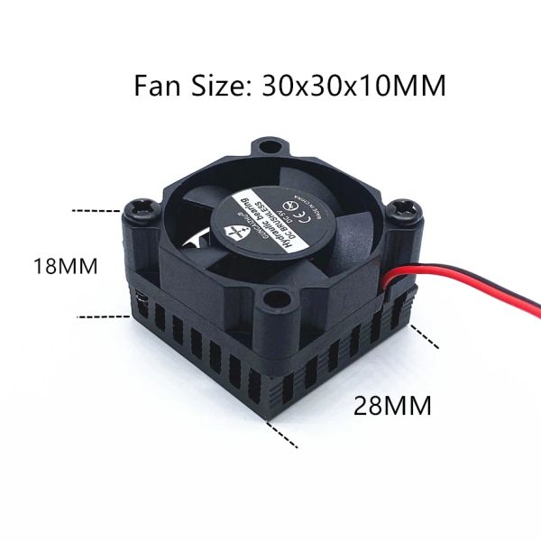 Resfriamento 5pcs 3010 30mm 30x30x10mm fã de resfriamento com dissipador de calor DC 5V 12V 24V 2pin BGA Fan Gráfico de fã do ventilador de ventilador 2Wire