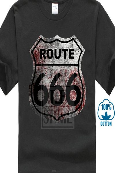 2019 uomini maglietta di moda per rotta 666 maglietta Satana Highway Biker Race Us Car Road to Chopper Hell New Funny Fashion2952316