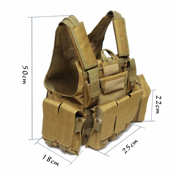 Taktische Molle Ciras Weste Airsoft Paintball Combat Vest Magazine Beutel Utility -Tasche Lösbarer Panzerplattenjagd Kleidung