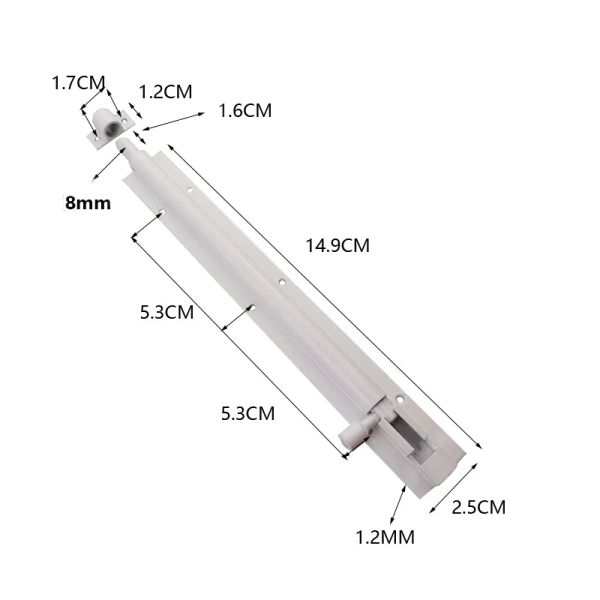 Langlebige Anti-Diebstahl-Türschnalle Hardware Gate Safety Tür Bolzen Latch Schloss Sturdes Aluminiumlegierung Stecker Stecker Bolzen Holz Türverriegelung