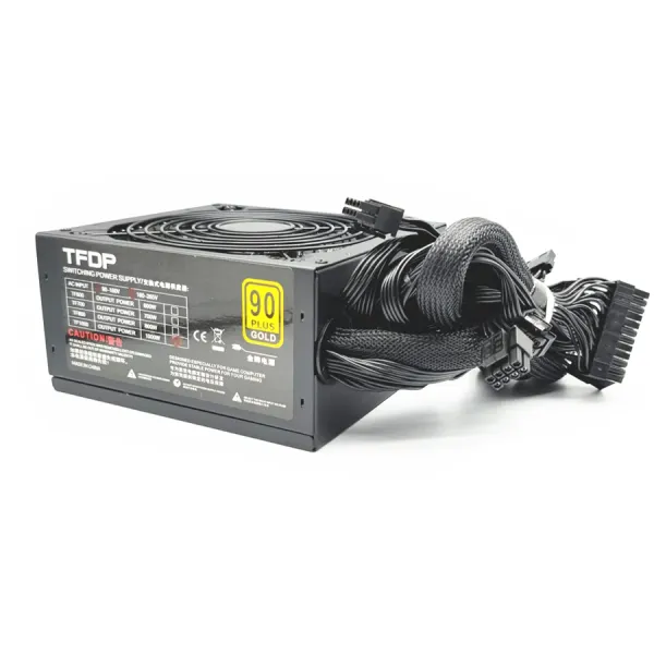 Fonte de alimentação de 1000W de 1000W PFC 120mm Fan LED 12V ATX 8pin+2x6pin SATA LED PC Fonte de alimentação de computador para computador para jogos de mesa