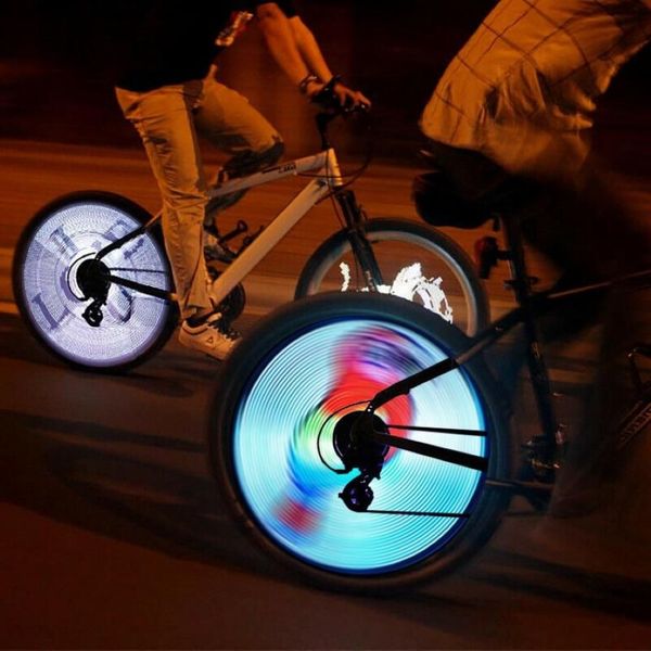 LED programlanabilir DIY havalı resimler bisiklet bisiklet konuştu flaş lastik tekerlek ışıkları luces de radios de bicicleta203s