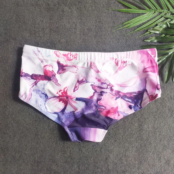 Männer Badebekleidung Schwimmboxer Briefs Bikini Brazilian Cut Board Surf Shorts Trunks Badeanzüge Floral Print Strand Unterwäsche