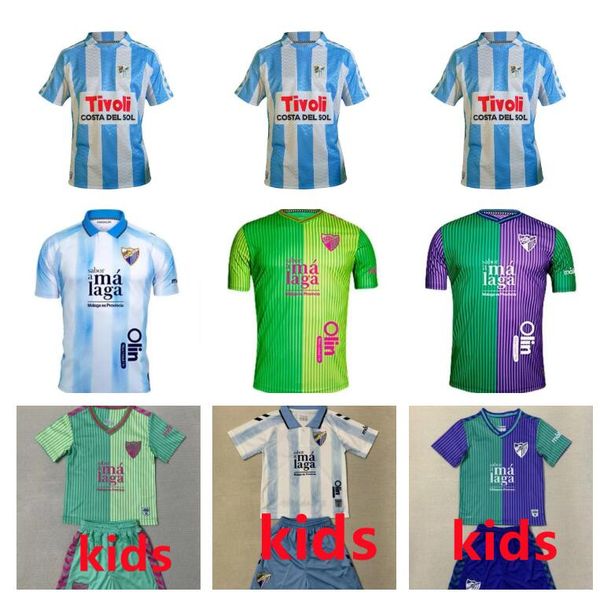 23 24 25 Jerseys de futebol de Málaga 2023 2024 2025 Jersey Okazaki Juanpi Adrian Football camisa Santos Camiseta de Futbol cf N'Diaye Men Kit Kit