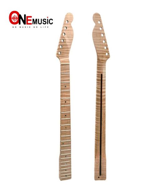 21 Fret Tiger Flame Flame Maple Guitar Sect Замена клена TL Электрогитара шея с точками с нормой Natural Glossy1583410