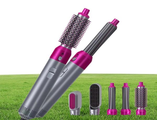 2021 Venda escova de secador de cabelo 5 em 1 rolo de cambalhota de cabelo kit de pente de curvador de cabelos kit de pente giratória de ar o curling Iron Styler9229963