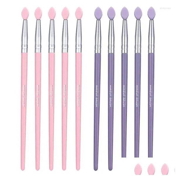 Макияж щетки для губ Appalator Flat Mularable Sile 5 PCS Liner Liner Casmetics Make Up Drop Delive Health Beauty Tools Acces OTBHS