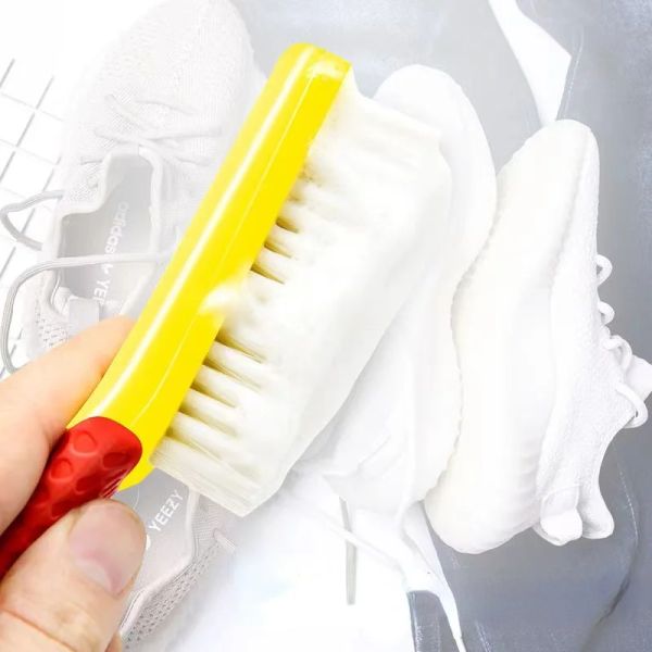 Spazzola per scarpe manico lungo setole pulizia di lavagna in plastica spazzola nano seta pulizia di articoli per la casa