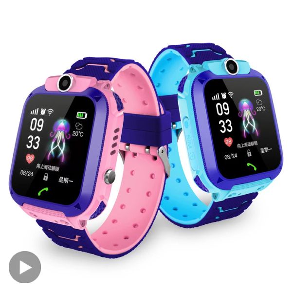 Guarda Child Christ Kids Smart Watch Smartwatch GPS Tracker Boy Girl Girl Girl Electronic Digital Connected Orologio da polso Clock Band