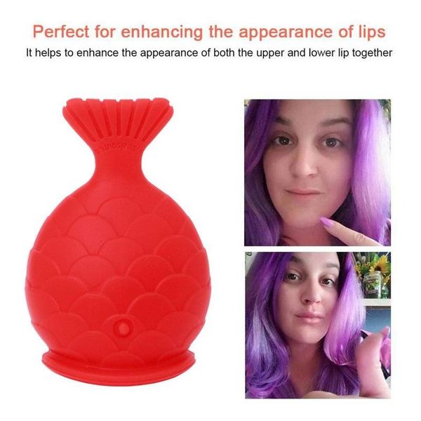 Mulheres Sexy Silicone Lip Full Plumper Fish Shape Lip Enhancer Device Lips Lip Lip Plump Pro Bouth Tool