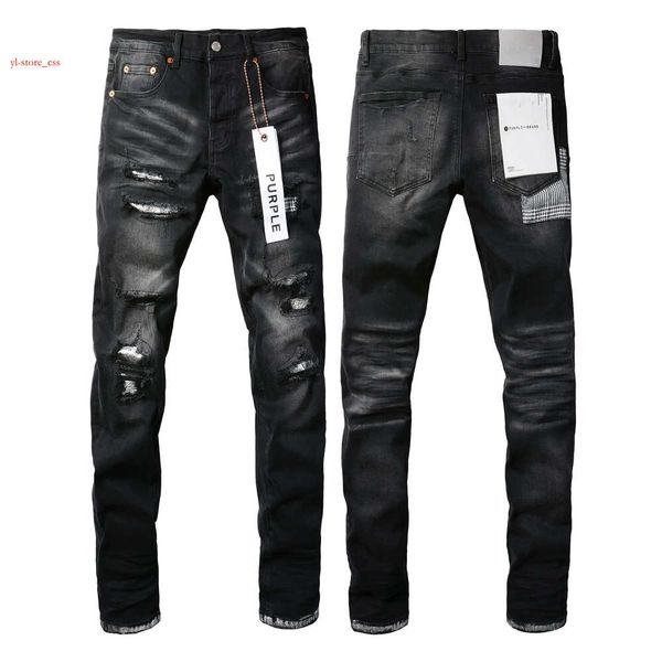 Herren Jeans Mann Purpur Jean Hosen Designer Schwarz Skinny Light Wash Ripped Motorrad Rock Jeanshigh Qualität Komfortable Baumwolljeans Vintage Street Jeans 9044