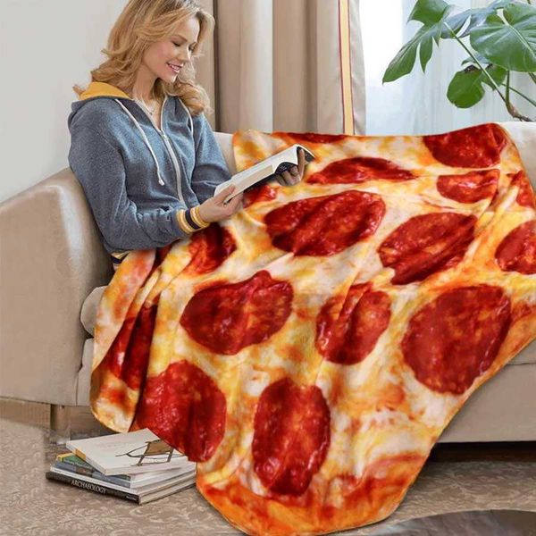 Coperte Wasart morbida corallo in pizzia pizza Tortilla coperta a forma rotonda messicana Lavash lana piena di letti peluche coppa calda inverno