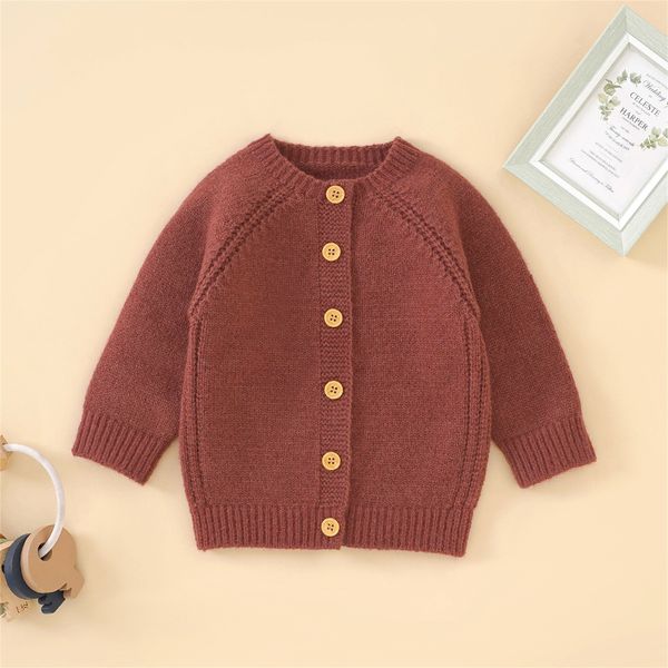 4T девочка свитера, девочка, мальчик, вязаный кардиганский свитер теплый пуловер, топы для малыша младенца Сплошная верхняя одежда спящая пижама девочка