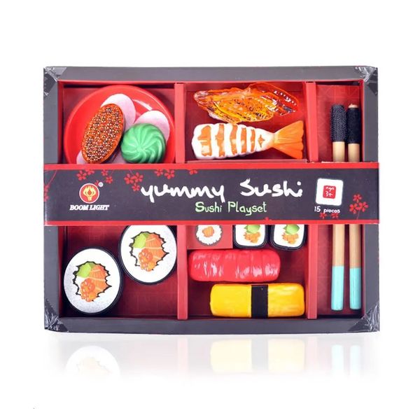 Детское симуляция японских суши притворяется кухонной едой игрушки, играющие мини -набор для детей 240407
