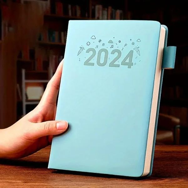 Notebooks Cover -Boybook in vetro Fux 160 pagine Agenda 2024 Notebook Diary Notepad Planner Notebook di scrittura di padie per uffici