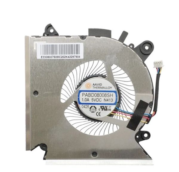 PADS Novo ventilador de resfriamento da CPU original para MSI GF63 16R1 16R2 Radiator Radiator PABD08008SH DC 5V 1.0A N413