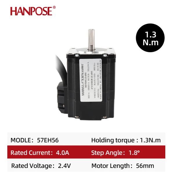 57CME13 NEMA23 Kapalı Döngü 57EH56A4001 1.3N.M Servo Motor Step Motor 4A 56mm Cl57 Hibrit Adım-Servo Sürücü CNC Kontrolör Kiti