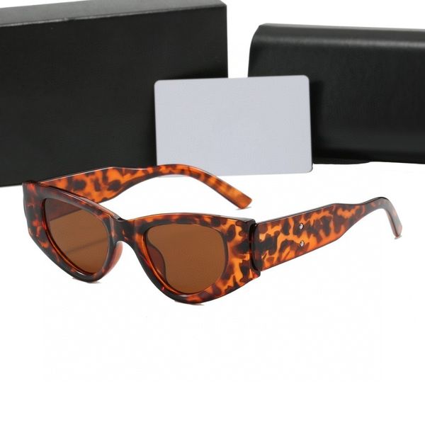 óculos de sol designers homens homens de sol Trendência B Óculos de sol de luxo de luxo 2307 Moda Pequeno quadro anti-UV Óculos de sol Cyberpunk Ciclismo Esportes de copos de leopardo