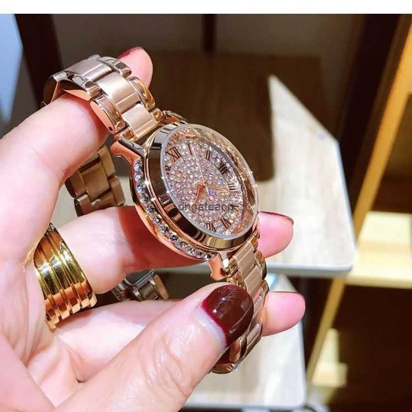 2023 New Womens Assista Full Diamond Sky Star Star High End Light Luxury Fashion Atmosfera personalizada Quartz à prova d'água