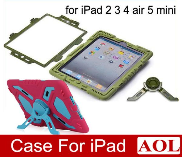 Pepkoo Defender военный паук подставка для воды в воде грязь, покрытие корпуса, пластиковый силикон для iPad 2 3 4 iPad Air 2 Air IPad mini5022840