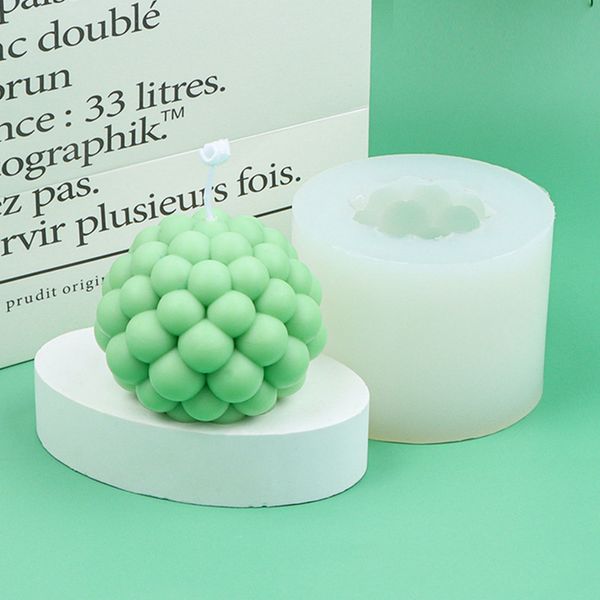 3D rotondo piccolo a bolle a sfera silicone candela stampo a candela faceva in gess per levature in resina per le forniture di decorazioni per la casa ornamenti