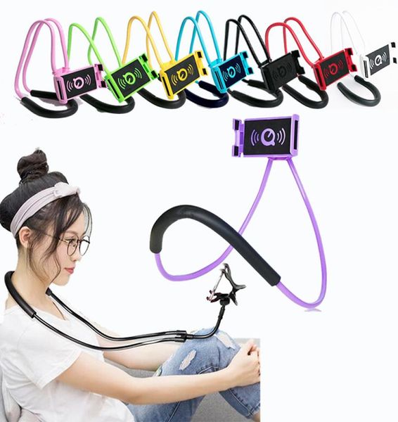 New Neck Cellphone Holder Slacker Teleple Cellet Mandle Mount Hanger para Samsung S8 S9 Plus iPhone X 7 8 Plus1035865