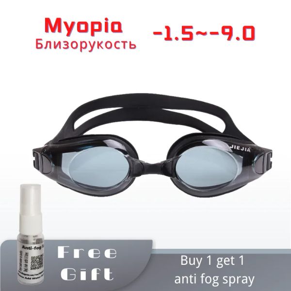 Óculos de miopia de óculos de natação de corrida -1,5-9.0 Google de natação para crianças e adultos